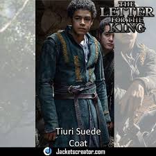 'tiuri has to spend his last night as squire, before he can become knight, in a chapel with his friends. Amir Wilson The Letter For The King Tiuri Coat Jackets Creator Suede Coat Coat Leather Coat