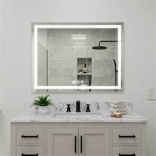 Frameless Led Lighted Bathroom Mirror