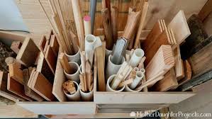 How To Build Storage For Scrap Wood Of All Sizes Storage Small 2x4 Woodstorage Garage Organization Mobile M Wood Storage Lumber Storage Diy Craft Room