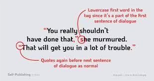 Learning how to write dialogue is not easy. Dialogue In Writing The Master List Of Formatting Tips