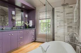 Paler colors bounce more light around a room to make it look bigger. 23 Amazing Purple Bathroom Ideas Photos Inspirations