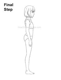How i draw anime characters. How To Draw A Manga Girl Full Body Side View Step By Step Pictures How 2 Draw Manga