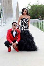 Black And Red Prom Tux They Did That Prom Dresses Prom Outfits Mermaid Prom Dresses