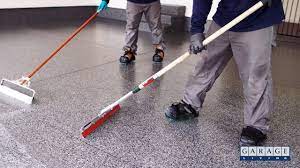 This diy epoxy floor tutorial goes through the process of. Garage Floor Coating Application Process Youtube