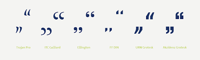 French quotation marks, are french punctuation marks and represented with polylines pointed like arrows (« or »), sometimes forming a complementary set of punctuation marks used as a form of quotation mark. Fontshop