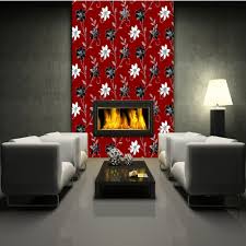 Decorate your living room or common areas with beautiful classic and modern wallcoverings. Luciana Flower Floral Leaf Motif Red Black Metallic Wallpaper Produced By Arthouse 417106 Red Black I Want Wallpaper