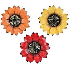 Diy macrame wall hanging from classy clutter Metal Flower Wall Decor 9 Inch Wall Art Decorations Sunflower Decor Hanging For Bathroom Bedroom Living