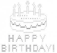Symbols can be the best way to say happy birthday to your friends. Happy Birthday Ascii Text Art