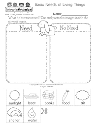 Science reading comprehension the scientific method, magnetism, the solar system. Kids Science Worksheet Printable Forndergarten Basic Needs Of Living Things Book Samsfriedchickenanddonuts