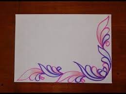 Border Design For Project File 77 Youtube Page Borders Design Flower Drawing Design Colorful Borders Design #how to decorate first page in your project file. border design for project file 77
