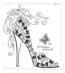 Butterfly Shoe Nakis Desenleri Boyama Sayfalari Desenler