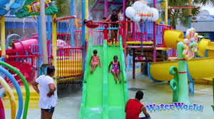 While toy train rides and water fountains are perfect for children, long exciting slides and water rides are absolutely thrilling for adults. Waterworld I City