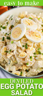 Classic Macaroni Salad Combines Creamy Mayo Dressing With The Goodness Of Pasta And Veggies In 2020 Potatoe Salad Recipe Deviled Egg Potato Salad Creamy Potato Salad