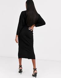 Rag & bone laila long sleeve zip front dress. Asos Design Long Sleeve Zip Front Midi Dress In Black Asos