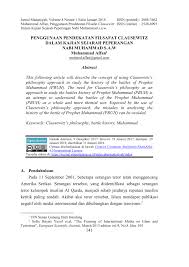 Sirah nabi, atau dengan istilah lain biografi nabi muhammrd m. Pdf Penggunaan Pendekatan Filsafat Clausewitz Dalam Kajian Sejarah Peperangan Nabi Muhammad Saw