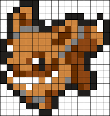 Eevee Perler Perler Bead Pattern Bead Sprite Pokemon Perle Dessin Carreau Evoli
