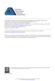 PDF) Transcending Simple Forms of School Science Investigation:The Impact  of Preservice Instruction