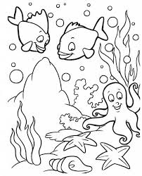 Sea life coloring with a picture of a large angel fish to color with images fish, humming new. Free Printable Ocean Coloring Pages Under The Sea