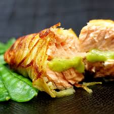 Lachsfilet Im Knusprigen Wasabi Kartoffelspaghettimantel Einfache Gerichte Lachsfilet Lachs