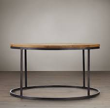 Watts Reclaimed Oak Round Coffee Table Coffee Table Restoration Hardware Iron Coffee Table Round Wood Coffee Table