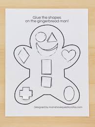 English as a second language (esl) grade/level: Gingerbread Man Cut And Paste Preschool Activity Moms Have Questions Too