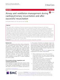 Cardiac arrest means the heart is no longer moving blood through the body. Pdf Airway And Ventilation Management During Cardiopulmonary Resuscitation And After Successful Resuscitation