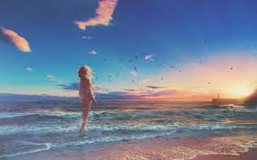 Please choose one of the options below: Desktop Wallpaper Girl At Beach Sunset Anime Hd Image Picture Background 6dfqnx