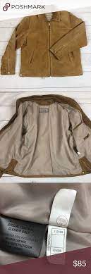 Wilsons Leather Men S Xl Tan Suede Zip Coat Jacket Wilsons Leather Zip Coat Wilsons Leather Jacket