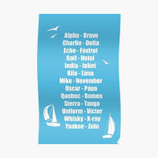 Die nato hat ein eigenes alphabet entwickelt, das sogenannte nato. Blue Phonetic Alphabet Nautical Sailing Boats Poster By Creativetwins Phonetic Alphabet Alphabet Supportive