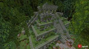 The temple contains two sets of stairs made of mossy stone bricks and broken stone bricks. 9 Minecraft Jungle Temple Ideas Jungle Temple Minecraft Minecraft Houses
