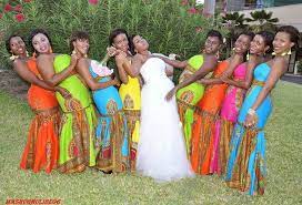 African Pearl Bridal African Fabric Kitenge For Bridesmaids African Bridesmaids African Prom Dresses African Wedding