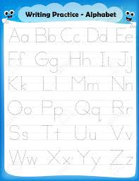 Our alphabet tracing worksheets incorporate letters, colors, and early vocabulary into one set of specially curated printables. Alphabet Letters Tracing Worksheet With All Alphabet Letters Basic Writing Practice For Kindergarten Kids Royalty Free Cliparts Vectors And Stock Illustration Image 67137091