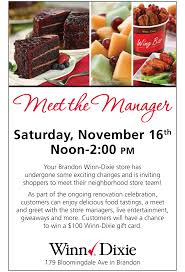Gift card terms and conditions are subject to change by winn dixie, please check winn dixie website for more details. Brandon Winn Dixie Store Meet The Manager Event Brandon Fl Patch