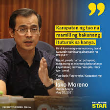 151,747 likes · 14,828 talking about this. The Philippine Star On Twitter Your Body Your Choice Manila Mayor Isko Moreno On Thursday Stressed That People Have The Right To Know Beforehand The Vaccine Brand That Will Be Administered To