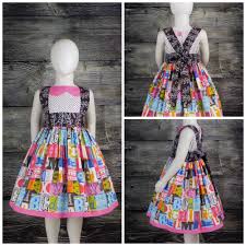 Add sweet fluttery style to her look with this white alphabet dress. School Dress Abc Back To School Alphabet First Day Girl Etsy