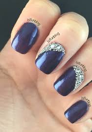 Lsl S Fun Blog Navy Blue And Crystals Gel Nail Design With Melodysusie Blue Gel Nails Gel Nails Gel Nail Design