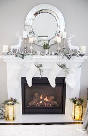 See more ideas about christmas mantels, mantel decorations, christmas mantel decorations. Christmas Mantel Decorating Ideas With Deer Stockings Decorative Christmas Picks Sprays Setting For Four