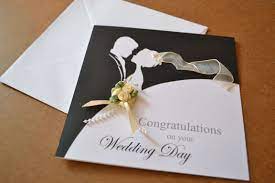 If the newlyweds are your friends, or close friends, the more you need to express your best and heartfelt wedding wishes. Diy Wedding Congratulations Card