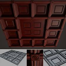 Coffered ceilings have been described as tray ceilings on steroids. Coffered Ceiling Download 3d Model Zeelproject Com