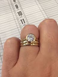 Looking For Ideas For Wedding Band With Bezel Set Engagement Ring Weddingbee Bezel Set Engagement Ring Engagement Rings Bezel Set Ring