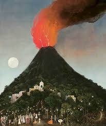 Volcano Illustration By Daniel Redfern Cook Digital Collage Art Volcano Drawing Natural Disasters Art