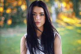 40+ beautiful short hairstyles for black women. Hd Wallpaper Women Brunette Face Black Hair Blue Eyes Depth Of Field Wallpaper Flare