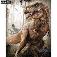 Diy Diamond Painting Dinosaurs Jurassic World Poster Jurassic World Dinosaurs Jurassic World T Rex