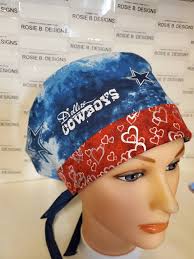 Inspired ) Cowboys Team Euro Hat/medical Scrub/chemo