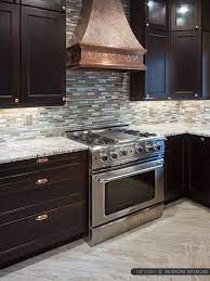 Impressive verde san francisco granite kitchen. Brown Metal Glass Mixed Mosaic Kitchen Backsplash Tile
