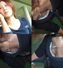 胸チラ連発 ゴルフ練習場で前屈みチラ : GRGR