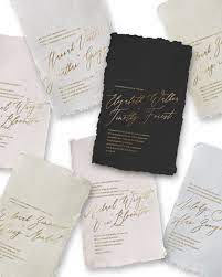 Vintage Modern Wedding Invitations With Gold Foil And Deckled Edges Luxury Wedding Invitations Design Luxury Wedding Invitations Wedding Invitation Inspiration