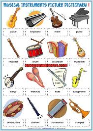 Musical Instruments Esl Printable Picture Dictionary For Kids Dictionary Esl Instruments Picture Dictionary Kids Musical Instruments Dictionary For Kids