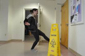 Are Photographs Truth It Appears That She Is Slipping On The Wet Floor But She S Not Its A Pose Designed To Make It Seem Like She Is Sli Wet Floor Poses
