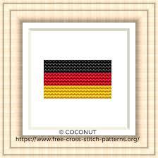 Embroidery kits by panna featuring flowers. National Flag Of Germany Cross Stitch Chart Free Cross Stitch Pattern